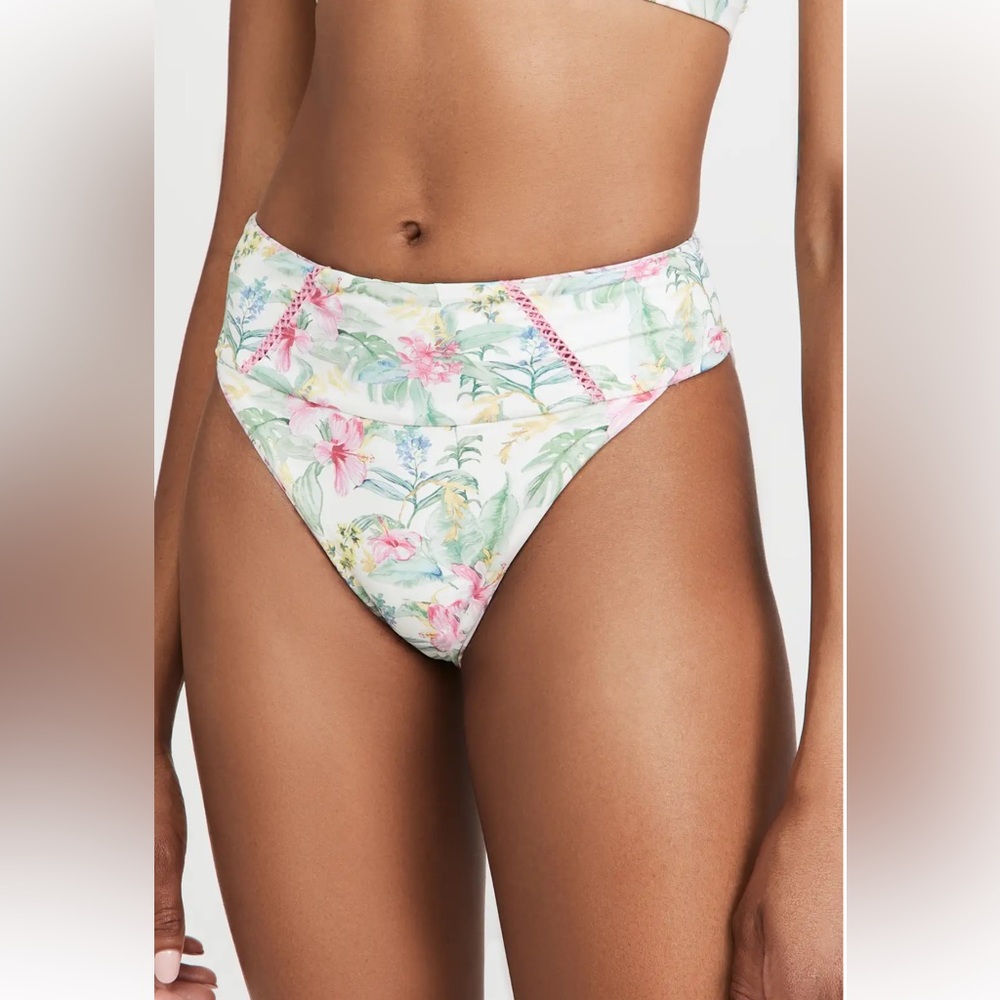 LoveShackFancy Hurly S hibiscus bikini bottom